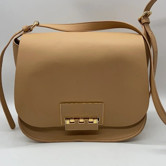 Zac Posen Eartha Iconic Saddle Bag in Camel